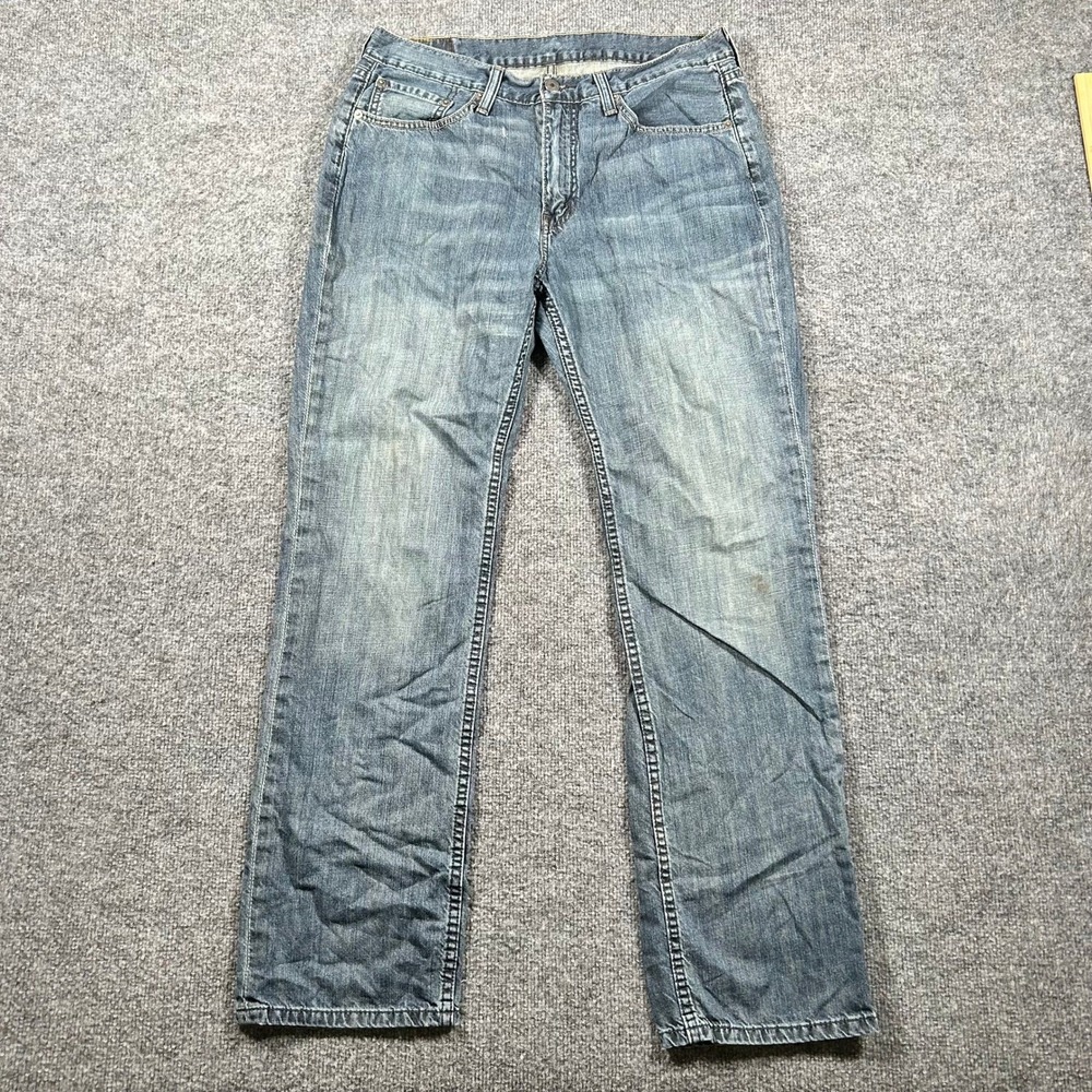 Levis Jeans Mens Size 33 Blue 514 Straight Fit Cotton Denim Medium Wash Casual